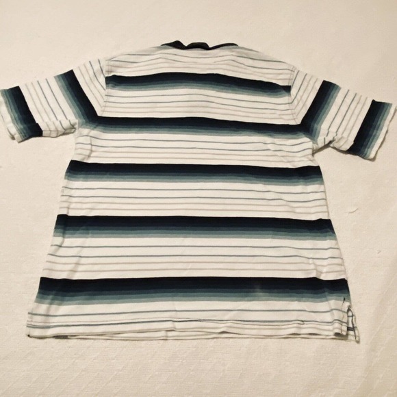 South Pole Polo Shirt Mens Size XL Black Green White Striped With Collar - Picture 15 of 16
